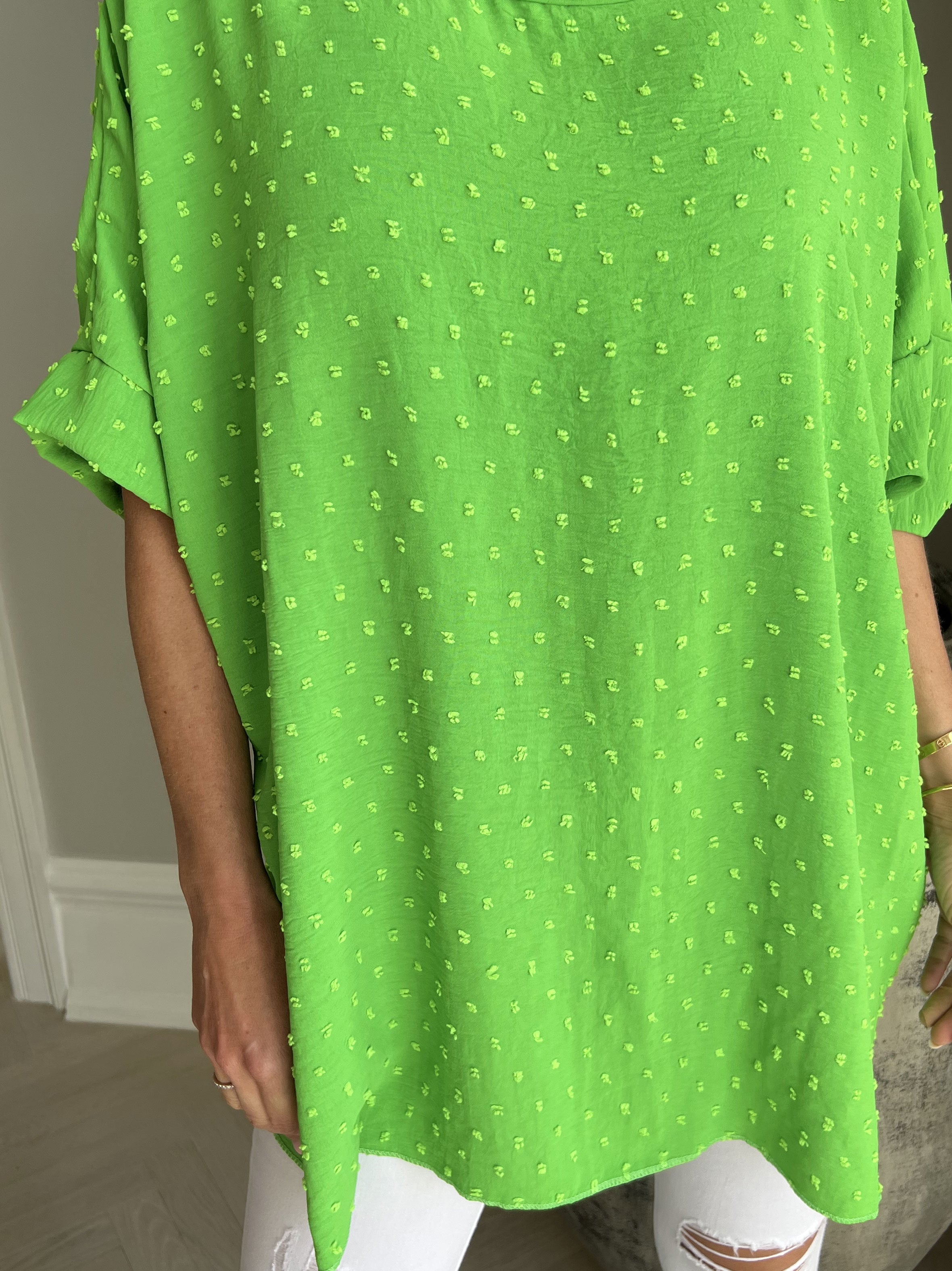 Mileah - Söt blus med prickiga detaljer